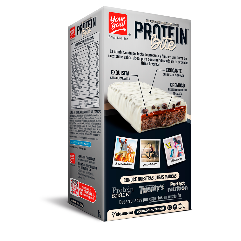 Protein Bite Black and White | Barra de proteína | Snack Saludable – Your  Goal